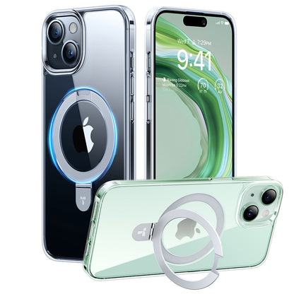 MagSafe Hülle für Apple iPhone 15, Torras, Ostand, Transparent