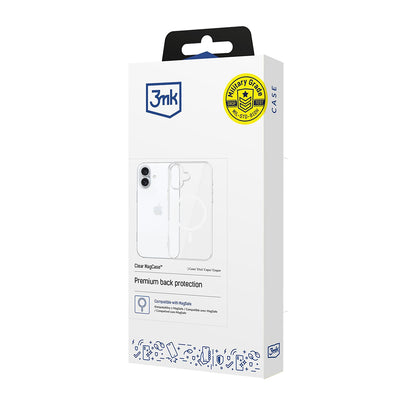 Coque MagSafe pour Apple iPhone 16, 3MK, Clear MagCase, Transparente