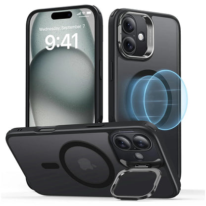 MagSafe Case for Apple iPhone 16, ESR, Classic Hybrid Kickstand, Satin Black