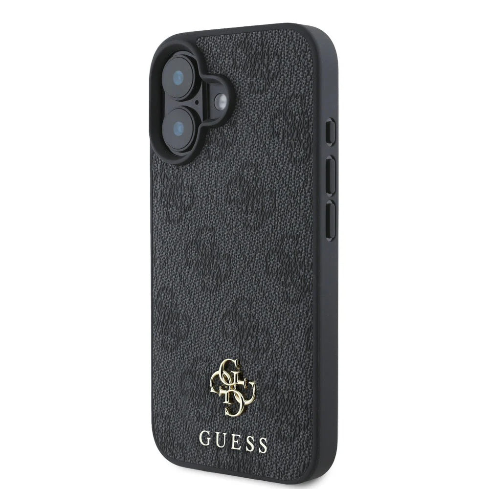 Housse MagSafe pour Apple iPhone 16, Guess, 4G Classic, Noire