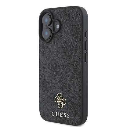 Housse MagSafe pour Apple iPhone 16, Guess, 4G Classic, Noire