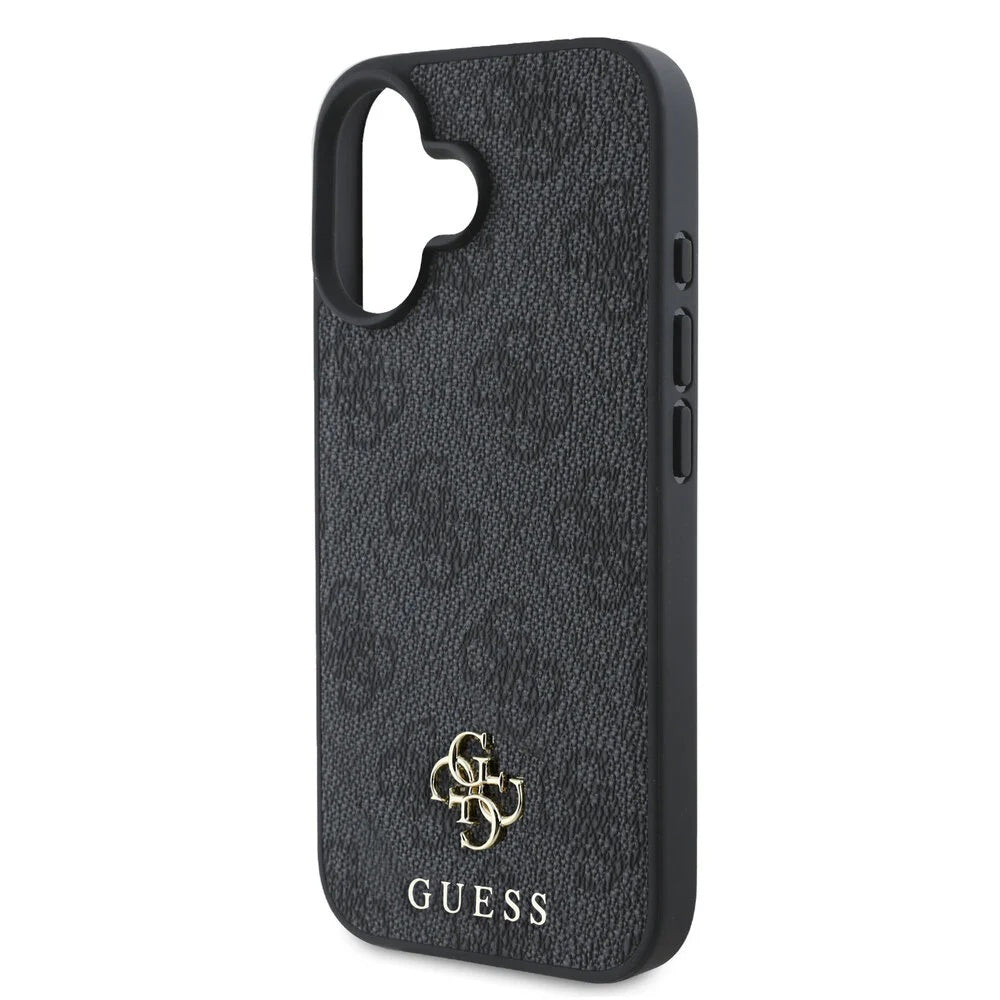 Housse MagSafe pour Apple iPhone 16, Guess, 4G Classic, Noire