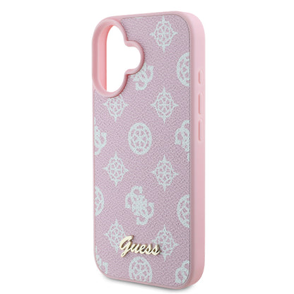 Coque MagSafe pour Apple iPhone 16, Guess, Peony Script, Rose
