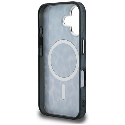 Housse MagSafe pour Apple iPhone 16, Karl Lagerfeld, Motif Léopard IML, Noire