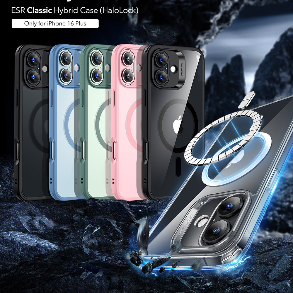 Coque MagSafe pour Apple iPhone 16 Plus, ESR, Classic Hybrid, Transparente