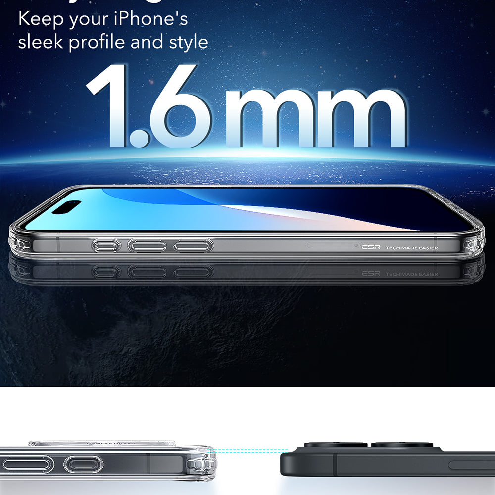 Coque MagSafe pour Apple iPhone 16 Plus, ESR, Classic Hybrid, Transparente