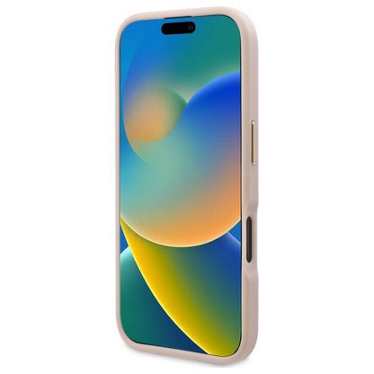 Étui MagSafe pour Apple iPhone 16 Plus, Guess, Plaque Logo 4G, Rose