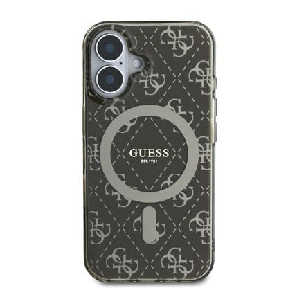 Étui MagSafe pour Apple iPhone 16 Plus, Guess, IML 4G Background, Marron