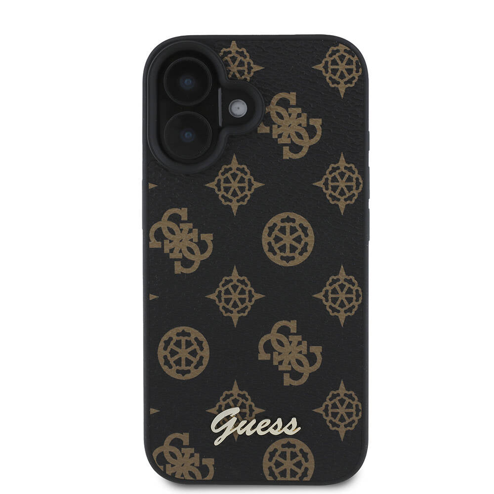 Coque MagSafe pour Apple iPhone 16 Plus, Guess, Peony Script, Noire