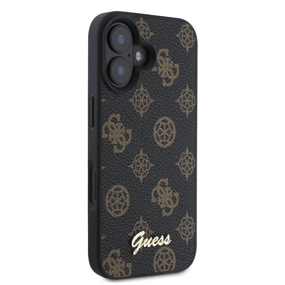 Coque MagSafe pour Apple iPhone 16 Plus, Guess, Peony Script, Noire