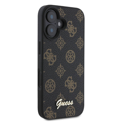 Coque MagSafe pour Apple iPhone 16 Plus, Guess, Peony Script, Noire