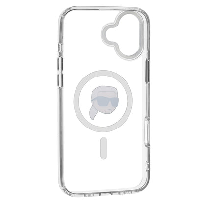 Housse MagSafe pour Apple iPhone 16 Plus, Karl Lagerfeld, IML Karl's Head, Blanche