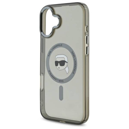 Étui MagSafe pour Apple iPhone 16 Plus, Karl Lagerfeld, IML Karl's Head, Noir