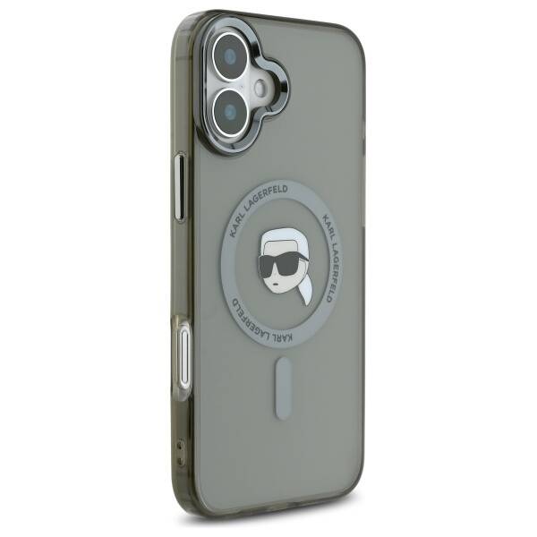 Étui MagSafe pour Apple iPhone 16 Plus, Karl Lagerfeld, IML Karl's Head, Noir