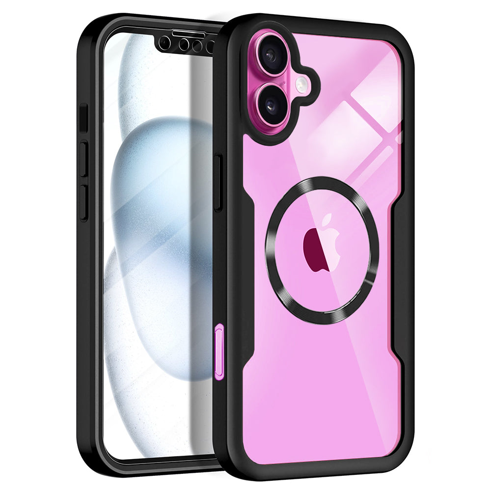 Coque MagSafe pour Apple iPhone 16 Plus, Techsuit, ColorVerse 360, Noire