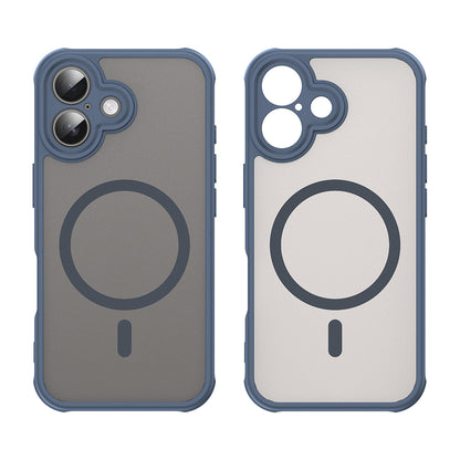 MagSafe Case for Apple iPhone 16 Plus, Techsuit, HaloFrost II, Navy Blue