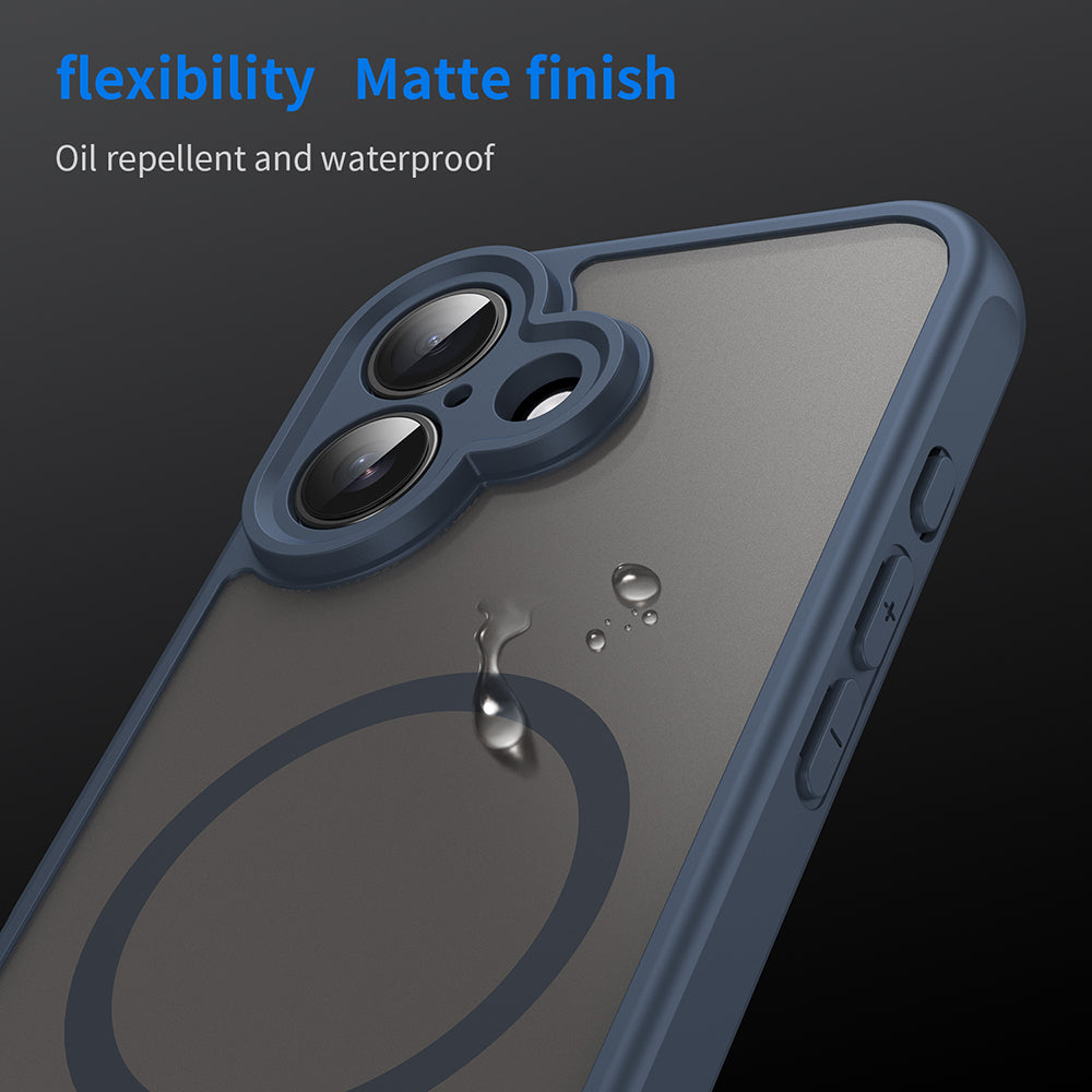 MagSafe Case for Apple iPhone 16 Plus, Techsuit, HaloFrost II, Navy Blue