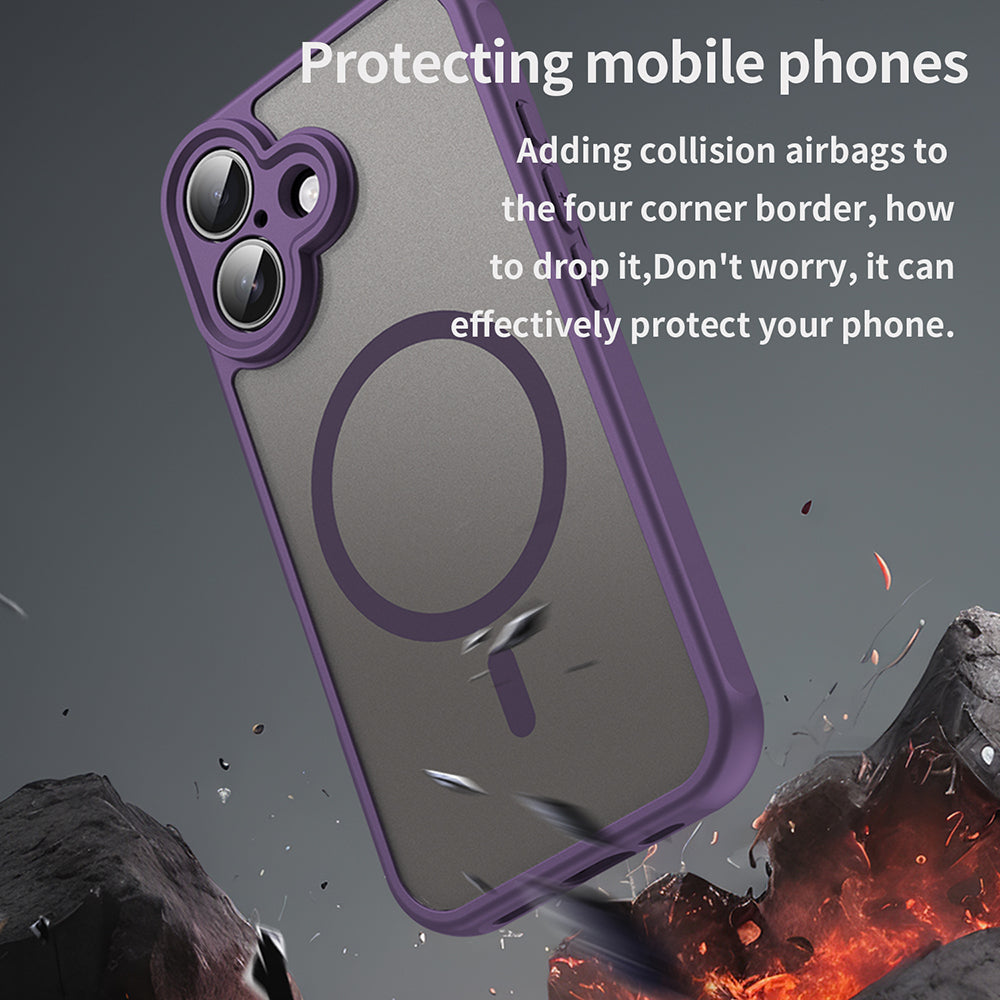 MagSafe Case for Apple iPhone 16 Plus, Techsuit, HaloFrost II, Purple