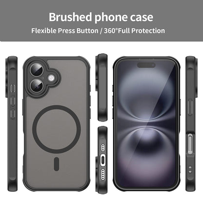 MagSafe Case for Apple iPhone 16 Plus, Techsuit, HaloFrost II, Black