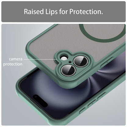 MagSafe Case for Apple iPhone 16 Plus, Techsuit, HaloFrost II, Green