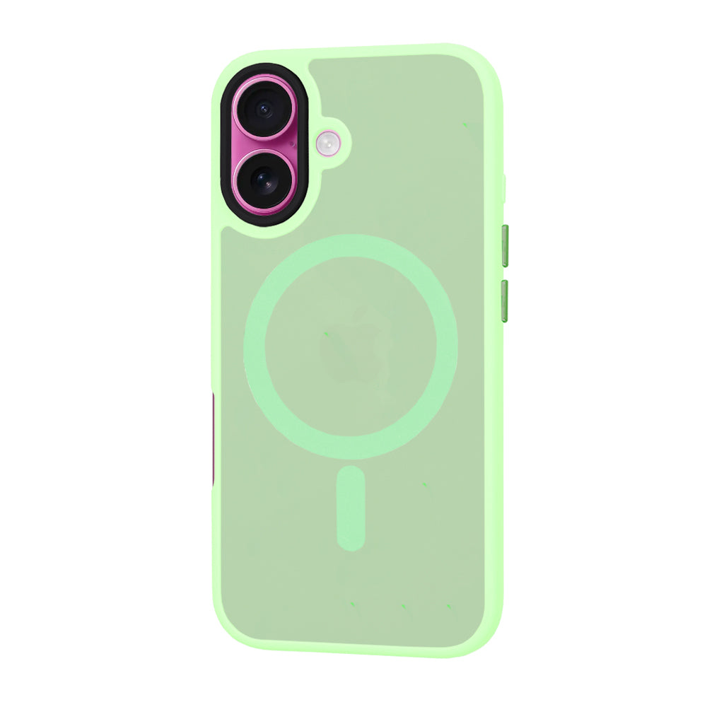 Coque MagSafe pour Apple iPhone 16 Plus, Techsuit, HaloFrost, Vert Clair