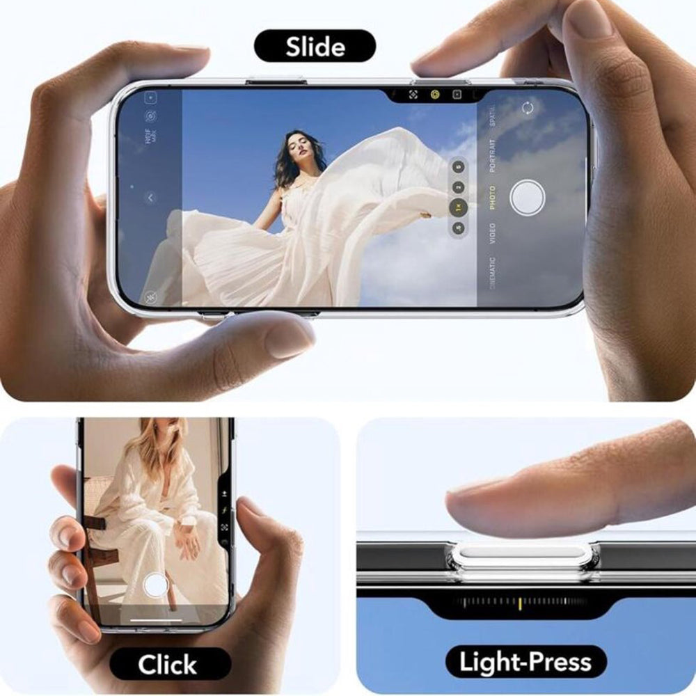 Coque MagSafe pour Apple iPhone 16 Pro, ESR, Classic Hybrid Kickstand Slide, Transparente