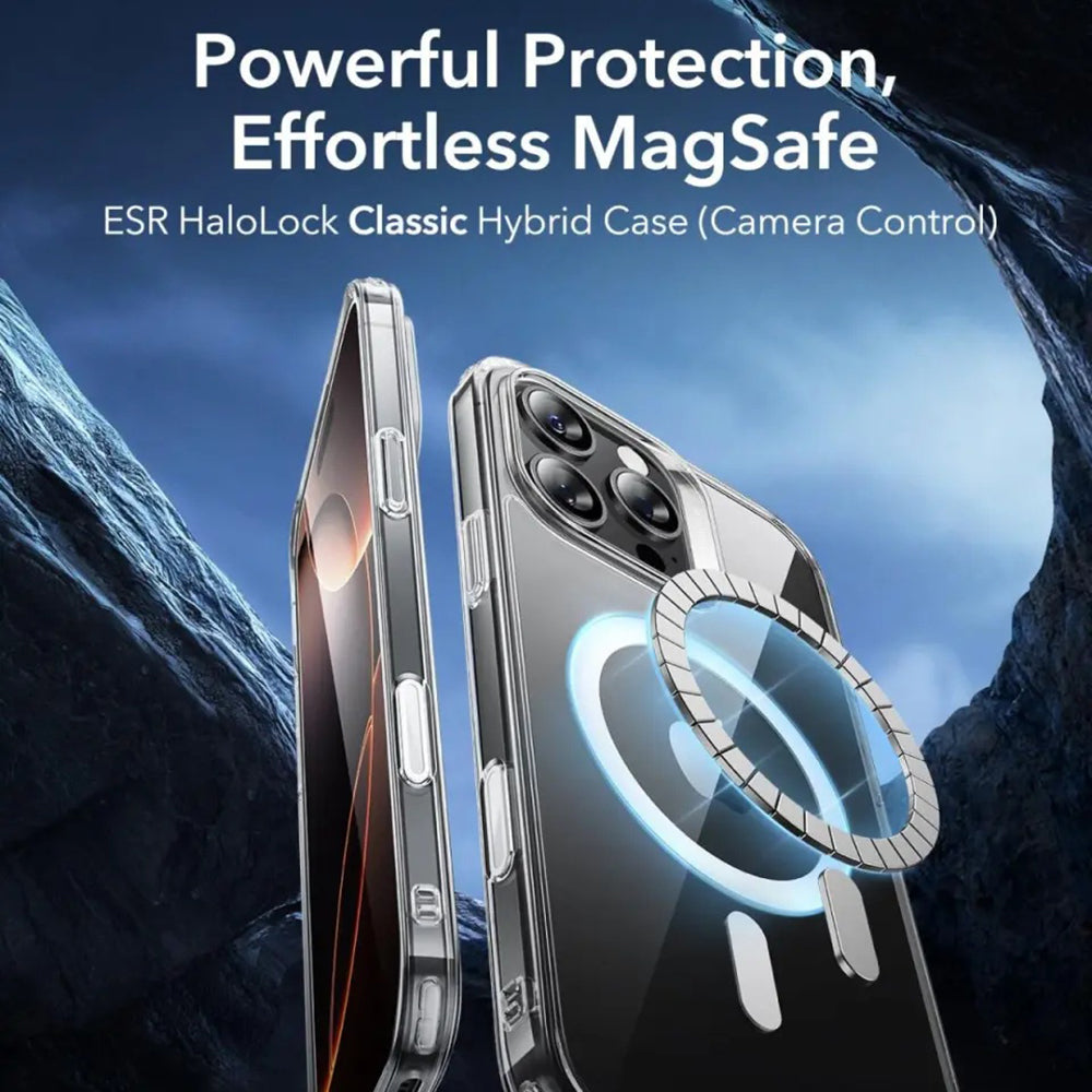 Housse MagSafe pour Apple iPhone 16 Pro, ESR, Classic Hybrid Slide, Noir Satiné