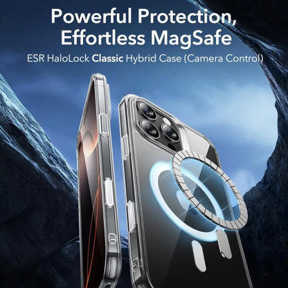 Housse MagSafe pour Apple iPhone 16 Pro, ESR, Classic Hybrid Slide, Noir Satiné