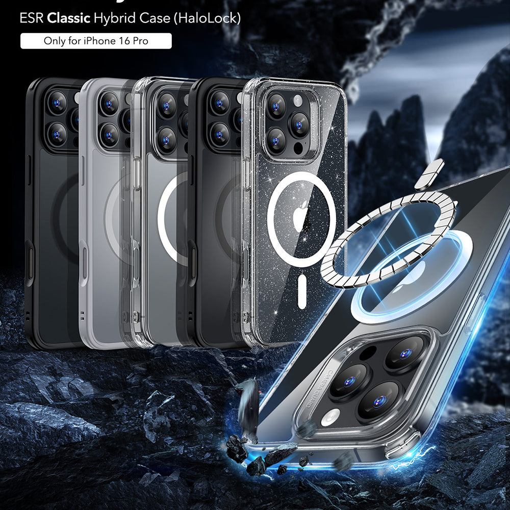 Coque MagSafe pour Apple iPhone 16 Pro, ESR, Classic Hybrid, Transparente