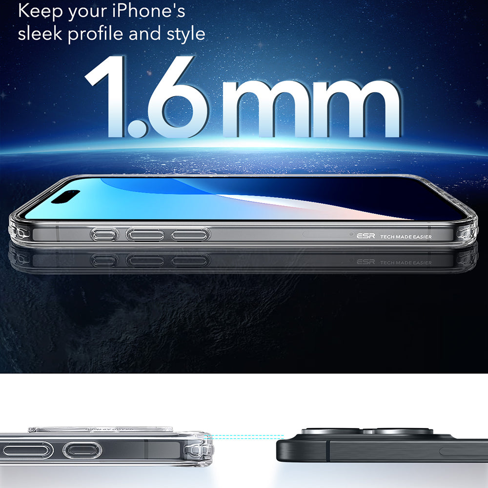 Coque MagSafe pour Apple iPhone 16 Pro, ESR, Classic Hybrid, Transparente