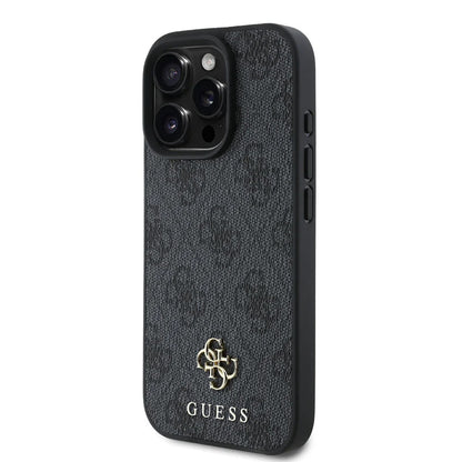 Housse MagSafe pour Apple iPhone 16 Pro, Guess, 4G Classic, Noire