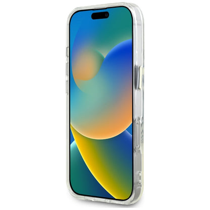 MagSafe Case for Apple iPhone 16 Pro, Guess, IML Metal Colored Circle, White