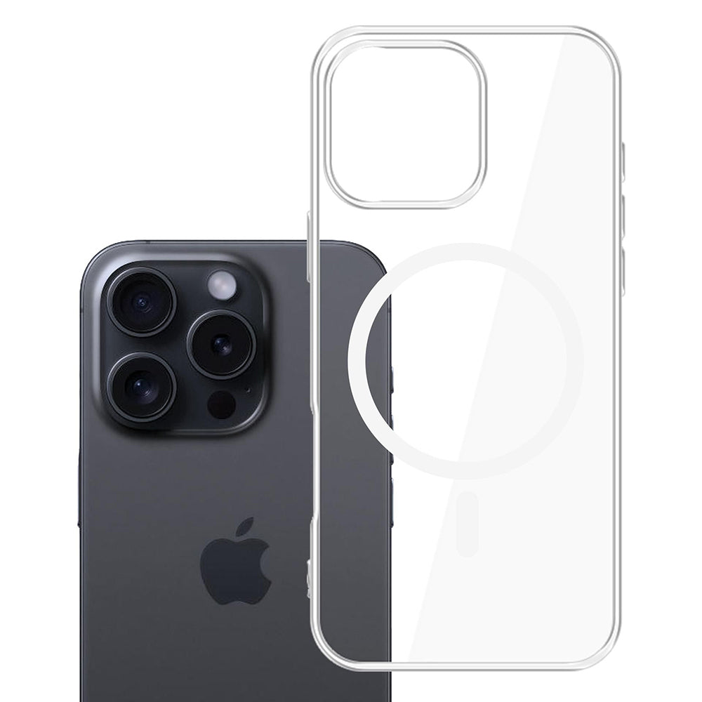 Coque MagSafe pour Apple iPhone 16 Pro Max, 3MK, Clear MagCase, Transparente