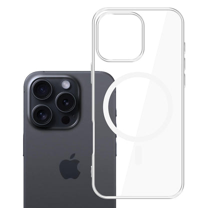 Coque MagSafe pour Apple iPhone 16 Pro Max, 3MK, Clear MagCase, Transparente