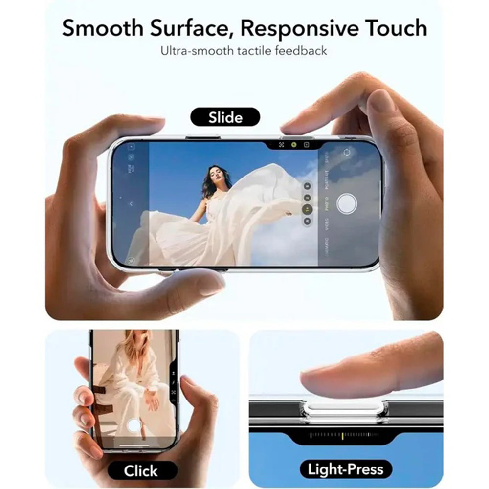 Coque MagSafe pour Apple iPhone 16 Pro Max, ESR, Classic Hybrid Kickstand Slide, Noire Transparente