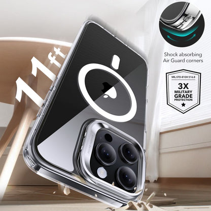 Coque MagSafe pour Apple iPhone 16 Pro Max, ESR, Classic Hybrid avec Support et Protecteur d'Écran, Transparente