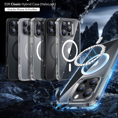 MagSafe Case for Apple iPhone 16 Pro Max, ESR, Classic Hybrid, Matte Black