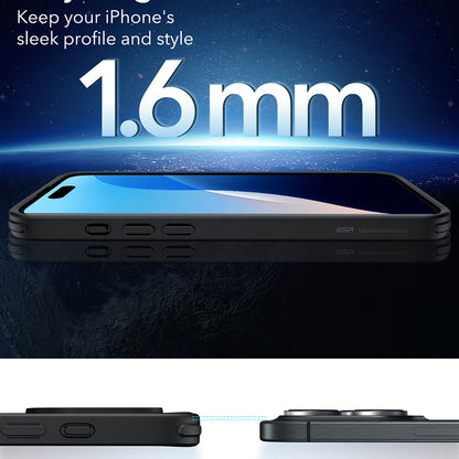 Coque MagSafe pour Apple iPhone 16 Pro Max, ESR, Classic Hybrid, Noire Transparente