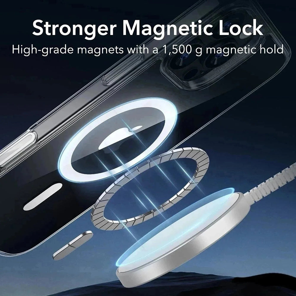 Coque MagSafe pour Apple iPhone 16 Pro Max, ESR, Classic Hybrid Slide, Noire Transparente