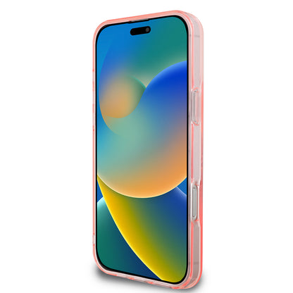 Étui MagSafe pour Apple iPhone 16 Pro Max, Guess, IML Couronne de Fleurs, Rose