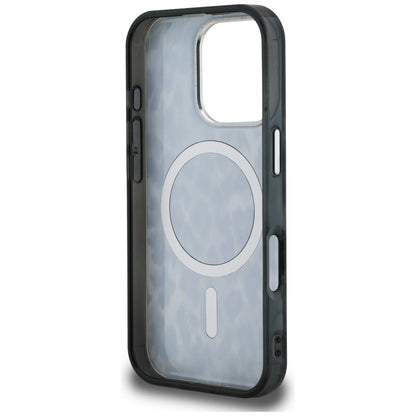 Étui MagSafe pour Apple iPhone 16 Pro Max, Karl Lagerfeld, Motif Léopard IML, Noir