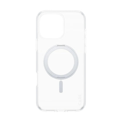 MagSafe Hülle für Apple iPhone 16 Pro Max, PanzerGlass, Care Feature Kickstand, Transparent Silber
