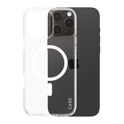 Coque MagSafe pour Apple iPhone 16 Pro Max, PanzerGlass, Care Urban Combat, Transparente Blanche