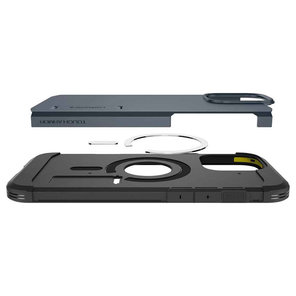 MagSafe Case for Apple iPhone 16 Pro Max, Spigen, Tough Armor, Blue ACS08014