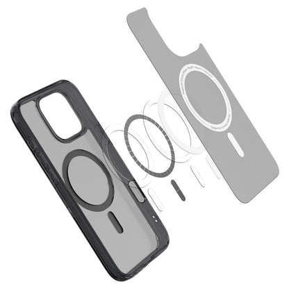 Coque MagSafe pour Apple iPhone 16 Pro Max, Spigen, Ultra Hybrid T, Noir Satiné ACS08507