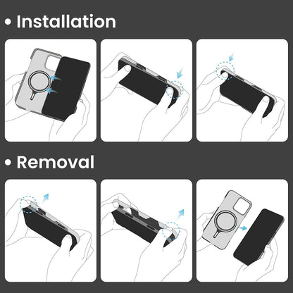 Coque MagSafe pour Apple iPhone 16 Pro Max, Techsuit, Fibre d'aramide, Noire