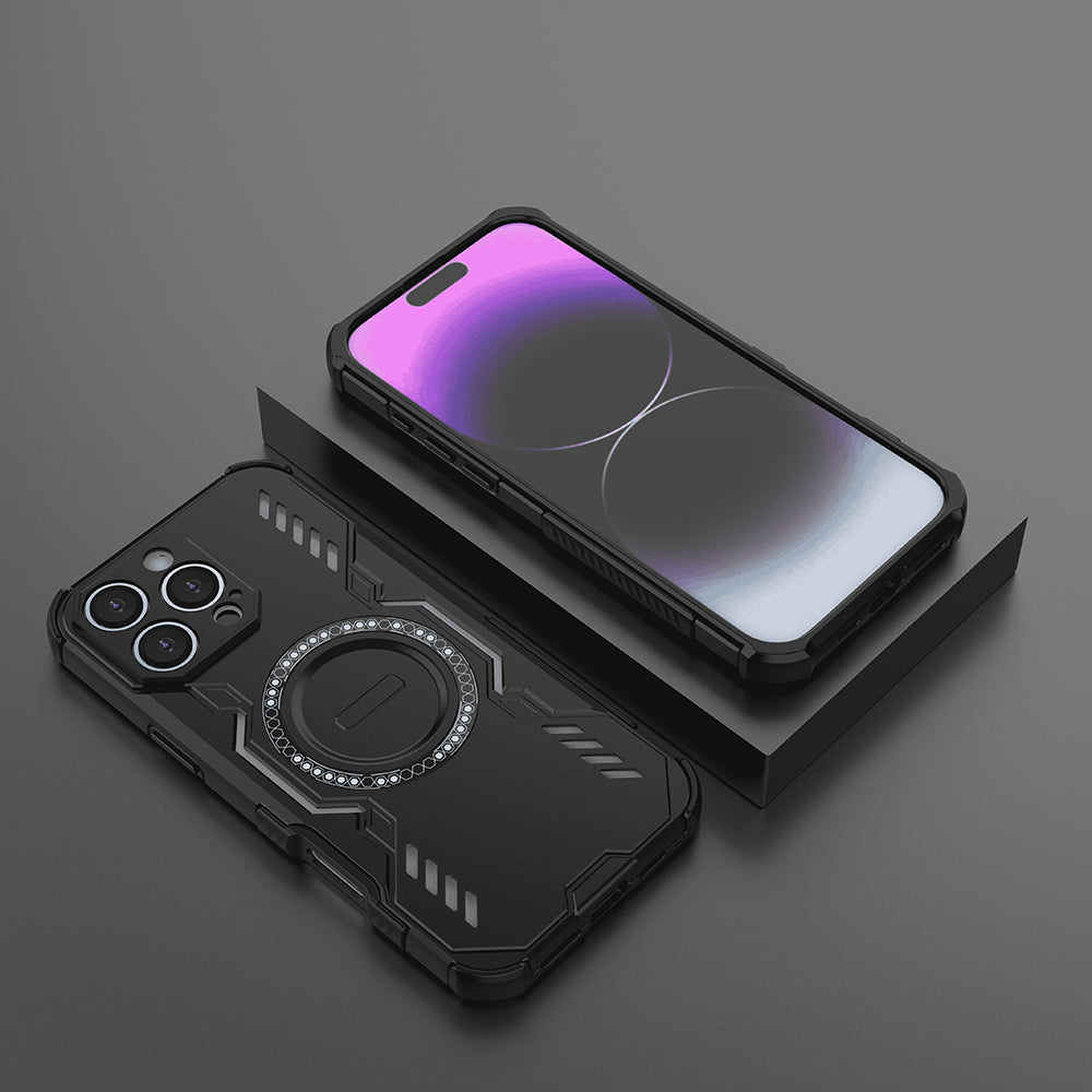 MagSafe-Hülle für Apple iPhone 16 Pro Max, Techsuit, ArmorMag, Schwarz