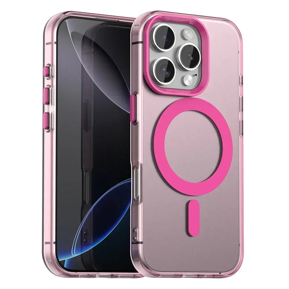 Coque MagSafe pour Apple iPhone 16 Pro Max, Techsuit, CandyCase, Rose
