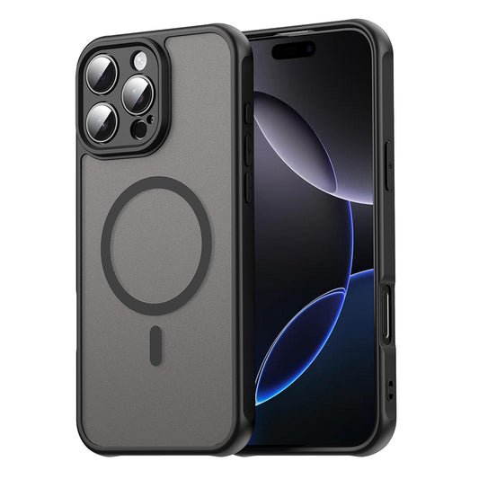 MagSafe Case for Apple iPhone 16 Pro Max, Techsuit, HaloFrost II, Black