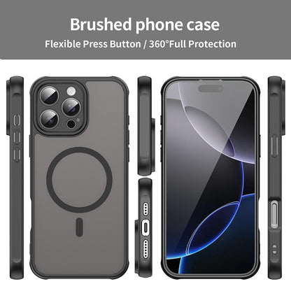 MagSafe Case for Apple iPhone 16 Pro Max, Techsuit, HaloFrost II, Black